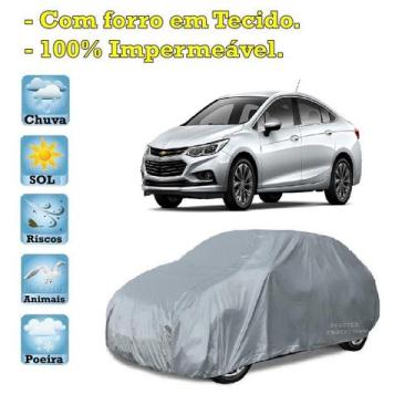 Imagem de Capa com forro cobrir carro Chevrolet Cruze 100% Impermeável Proteção 