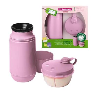 Imagem de Conjunto de Passeio com Garrafa Térmica 250mL e Pote p/ Leite em Pó 28