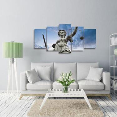 Imagem de Quadro Mosaico Advocacia Direito Para Escritórios 5 Peças - Qdescolado