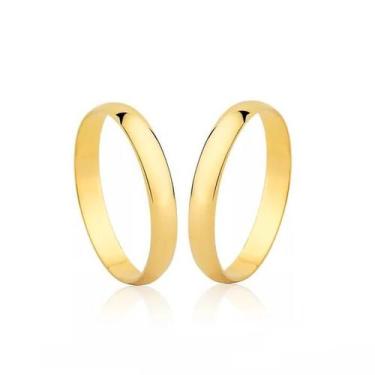 Imagem de Aliança de ouro 18k 3mm Abaulada Confort - Elegancy Joias