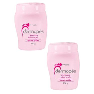 Imagem de Kit 2 Dermopés Creme Hidratante Para Afinar Os Pés Abelha Rainha 230g 