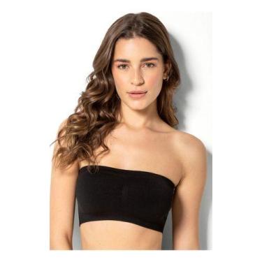 Imagem de Sutiã Top Faixa Bojo Removível sem alça Trifil - CE, Preto, G