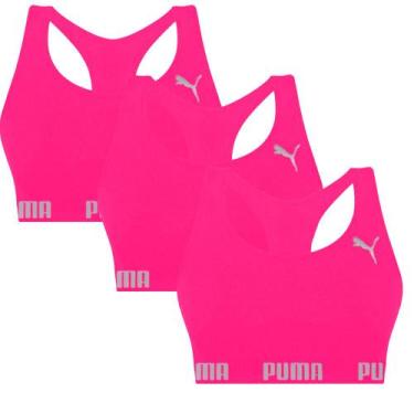Imagem de Kit 3 Top Com Costas Nadador Sem Costura  Sem Bojo Modelo Esportivo Fi