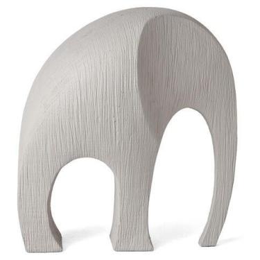 Imagem de ESCULTURA ELEFANTE EM POLIRRESINA BEGE MART 26cm
