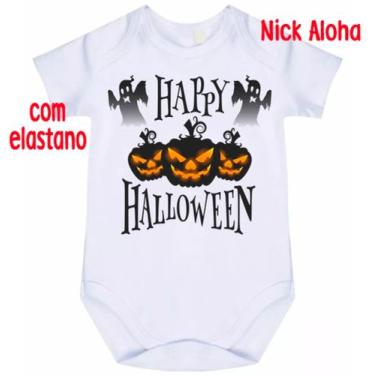 Imagem de body bebê happy halloween fantasma cód 1744 - nick aloha, Branco, P