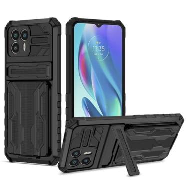 Imagem de Bohefo Capa para Moto G50 5G, Motorola G50 5G XT2149-1, Capa com carteira removível para cartão, Suporte integrado à prova de choque, Capa protetora para celular preta