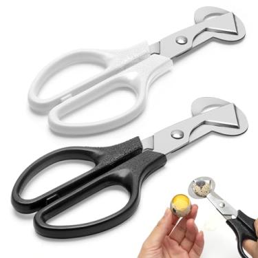 Imagem de Adecco LLC Cortador de Ovo de Pigeon de Aço Inoxidável com Lâminas Cortador de Pássaros 2 Pacotes (Tesoura de Ovo de Codorna)