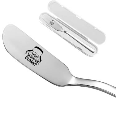 Imagem de Odoor Fan You Serious Clark Gift Faca de manteiga engraçada, espátula de manteiga de amendoim gravada personalizada, presente de aniversário de Natal para amantes de sanduíche de pão e manteiga