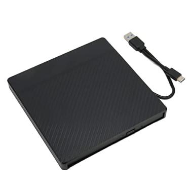 Imagem de Unidade externa de CD DVD para laptop, caixa de leitor de DVD portátil com interface tipo A tipo C, leitor de disco padrão de transferência SATA ODD de 5 Gbps com espessura de 9,5 mm