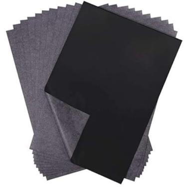 Imagem de Papel de rastreamento de transferência de carbono preto Selizo 100 folhas para madeira, papel, tela e outras superfícies de arte (23 x 33 cm)