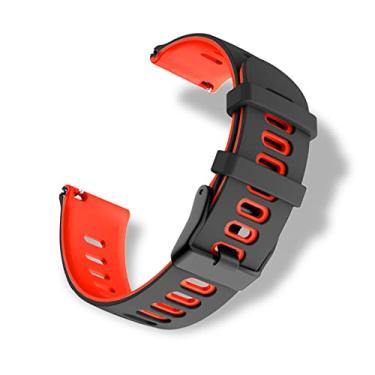 Imagem de RoYiio Pulseira de silicone para relógio de 20 mm/22 mm, liberação rápida, pulseira de substituição esportiva macia confortável para homens e mulheres, 20mm, Sem pedra preciosa