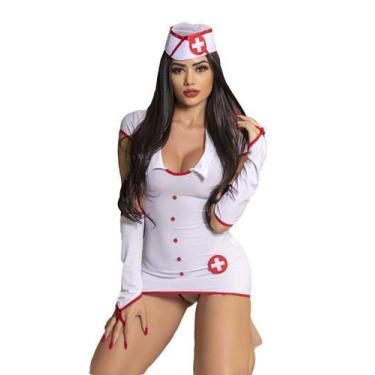 Imagem de Lingerie Sex Medica Enfermeira Doutora Sedutora  - Garota V., GG, Bran