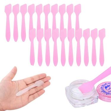Imagem de 20Un Espátula Plástica Ponta Quadrada Para Creme Facial Máscara Argila