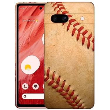 Imagem de SM Cases Capa Google Pixel 7A - Vintage Baseball Grunge Design Impresso 3D Capa Traseira de Plástico Rígido para Google Pixel 7A (não para Pixel 6A). Branco