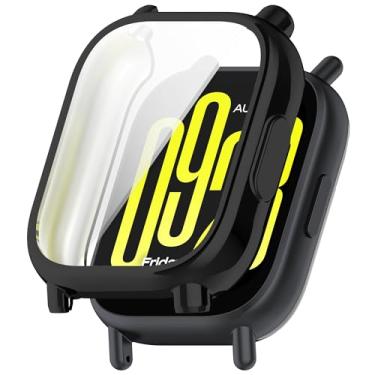 Imagem de Capa protetora de silicone colorida para Redmi Watch 5 Active para mulheres e homens, capa protetora de silicone revestida com moldura protetora de tela para Redmi Watch 5 Active Smartwatch (preto)