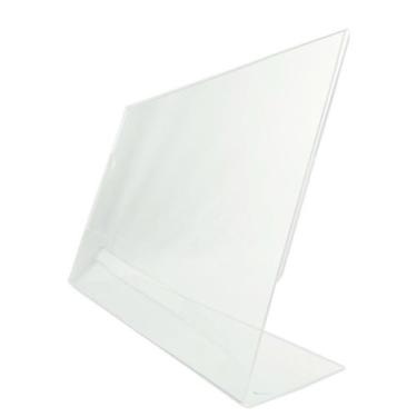 Imagem de Display de mesa em Acrilico A4 Horizontal em L - MCM Acrilicos
