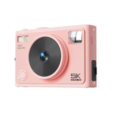 Imagem de Câmera Digital 5K, Câmeras de 72 MP Com Zoom de 18X para Fotografia, Câmera de Vlogging para YouTube, Câmera Dupla Frontal Traseira Câmera Compacta Com Tela IPS de 2,8 Polegadas