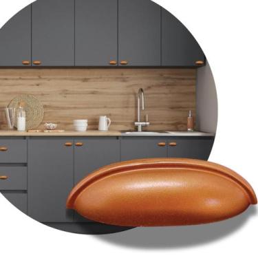 Imagem de 4 Puxador Concha para Gavetas, Móveis, Armários Rose Fosco - Compras F