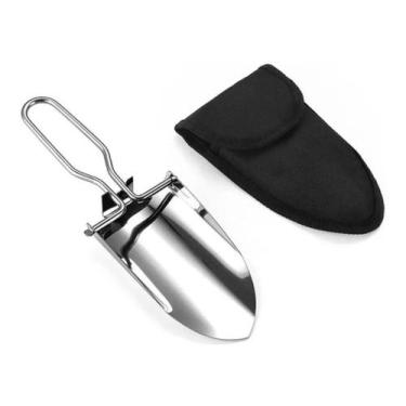 Imagem de Mini Pá Dobrável Inox Capa Ultra Leve Compacta Camping pesca - GETWELL