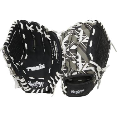 Imagem de Rawlings | REMIX T-Ball & Luva de beisebol juvenil | Arremesso para mão esquerda | 23 cm | Preto