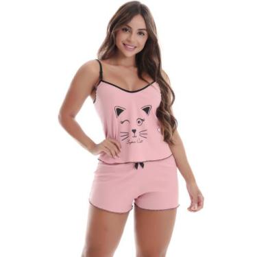 Imagem de Baby Doll Canelado Adulto Estampado Feminino Alça Regulavel - Use.D, R