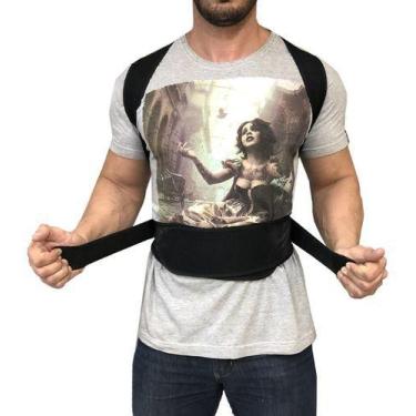 Imagem de Cinta Colete P/ Coluna Corrigir Postura Hastes Aço Flexíve - OEM, XL