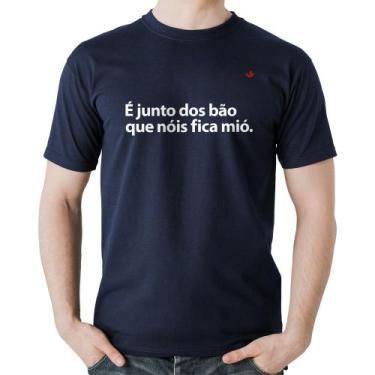 Imagem de Camiseta Algodão É junto dos bão que nóis fica mió - Foca na Moda, Mar
