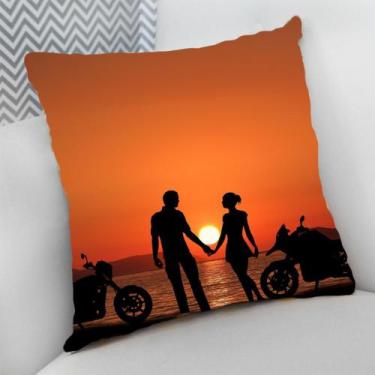 Imagem de Almofada Decorativa Cheia c/ Zíper 40x40 Carros Motos Duas Quatro Roda