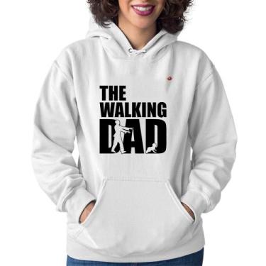 Imagem de Moletom Feminino The Walking Dad Paródia Meme - Foca na Moda, Branco, 