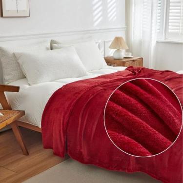 Imagem de Cobertor Casal Manta Microfibra Fleece - CASA DONA, VERMELHO