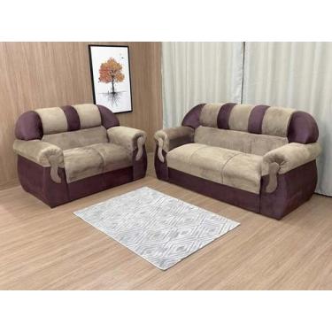 Imagem de Sofá 2 e 3 Lugares Bege com Cobre 602/903 Corsa - Alpoim