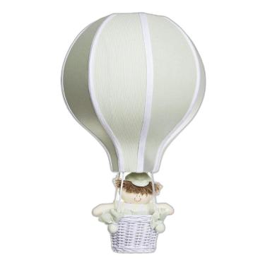 Imagem de Lustre Balão Grande Verde Com Boneco Quarto Bebê Infantil