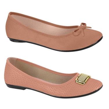 Imagem de Kit 2 Pares de Sapatilhas Feminina Moleca -Feminino