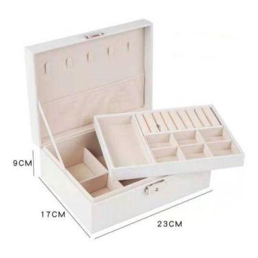 Imagem de Porta Joias Luxo Divisorias Feminino Organizador Prático - Tem Tudo On