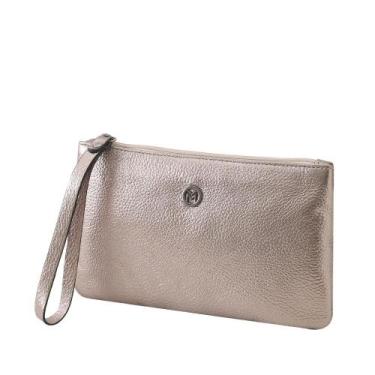 Imagem de Bolsa Carteira Clutch de Couro Mariart Cambará, Onix