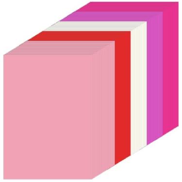 Imagem de Zhanmai 100 folhas de cartolina de dia dos namorados rosa branco vermelho grosso papel cartão dos namorados coleção de estoque para convites cartões comemorativos fazer corações artesanato pôsteres