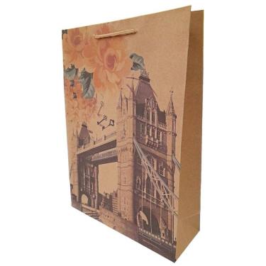 Imagem de Sacola/Embalagem Presente 32x26x10cm Paisagem 2 - Quanhe