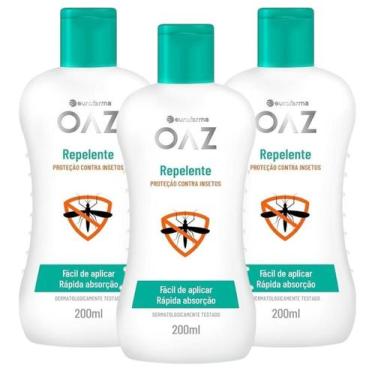 Imagem de Kit Repelente OAZ Com 3 Unidades De 200ml Cada - EUROFARMA