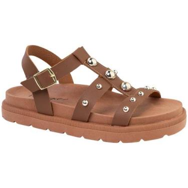 Imagem de Sandália Feminina Papete  Tratorada Bolinhas Versátil Confortável Via 