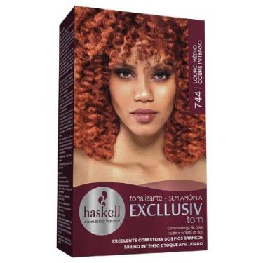 Imagem de Tonalizante Haskell Excllusiv- 744 Loiro Médio Cobre Intenso