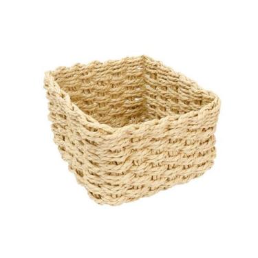Imagem de Cesto Organizador de Palha Decorativo Quadrado Pequeno - VESTIGE, UNIC