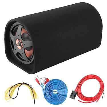 Imagem de Subwoofer de Carro, Baixo Amplificador de Grande Potência, Tecido de Couro, Proteção contra Curto-circuito, Experiência Auditiva Chocante, Design Anticolisão, Graves Fortes,