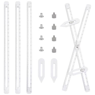 Imagem de UNICRAFTALE Conjunto de medidor de arremesso de cerâmica branca régua de medição de altura de cerâmica acrílica medidor de medição de cerâmica ajustável ferramenta de argila para fabricação de