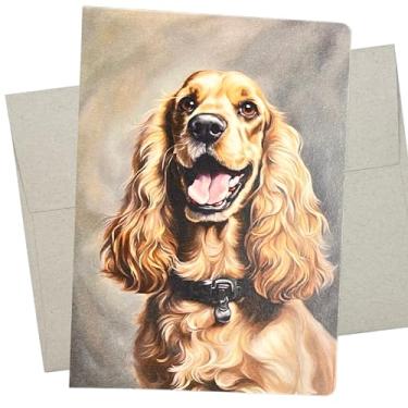 Imagem de Whitman and Daughter Cartão de felicitações Cocker Spaniel (1 cartão premium, 12 x 17 cm) cartão de cachorro em branco para todas as ocasiões, como aniversário, obrigado ou pensando em você - 830