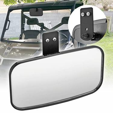 Imagem de WSays Kit de espelho retrovisor central Ranger UTV compatível com Polaris 2017-2021 Ranger 500 570 900 1000 XP Pro Fit Cage com aba de montagem suspensa presente de fábrica