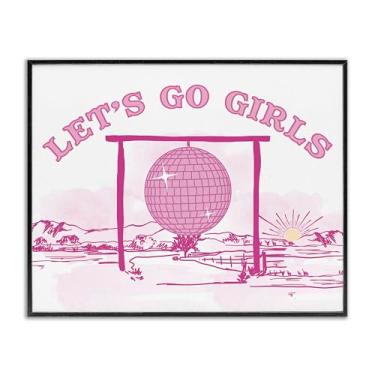 Imagem de Stupell Industries Go Girls Western Disco Emoldurado Giclee Wall Art Design por Daniela Santiago, moldura preta, 76 x 61 cm
