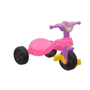 Imagem de Triciclo Infantil, Plástico Rosa e Roxo, 3 Rodas