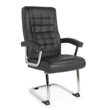 Imagem de Cadeira De Escritório Estofada Presidente Premium Base Fixa - Preto