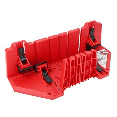Imagem de Mitre Saw Box, Material de ABS de Alta Resistência, Guia de Corte Inclinado, Design do Orifício de Parafuso, para Madeira, Gesso, Corte de Telha