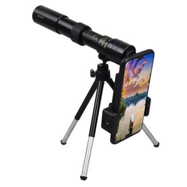 Imagem de Telescópio monocular de zoom 10-300 x 40 para adultos, corpo de metal de alta potência com tripé e braçadeira de telefone